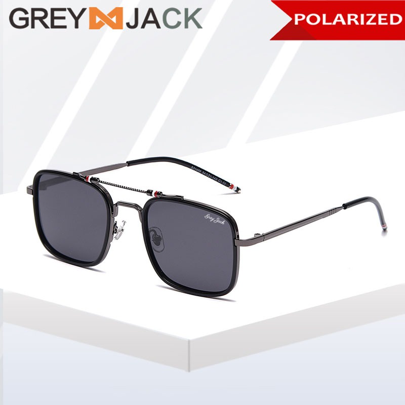 Jual Grey Jack Kacamata Sunglasses Polarized Anti UV Style Kotak