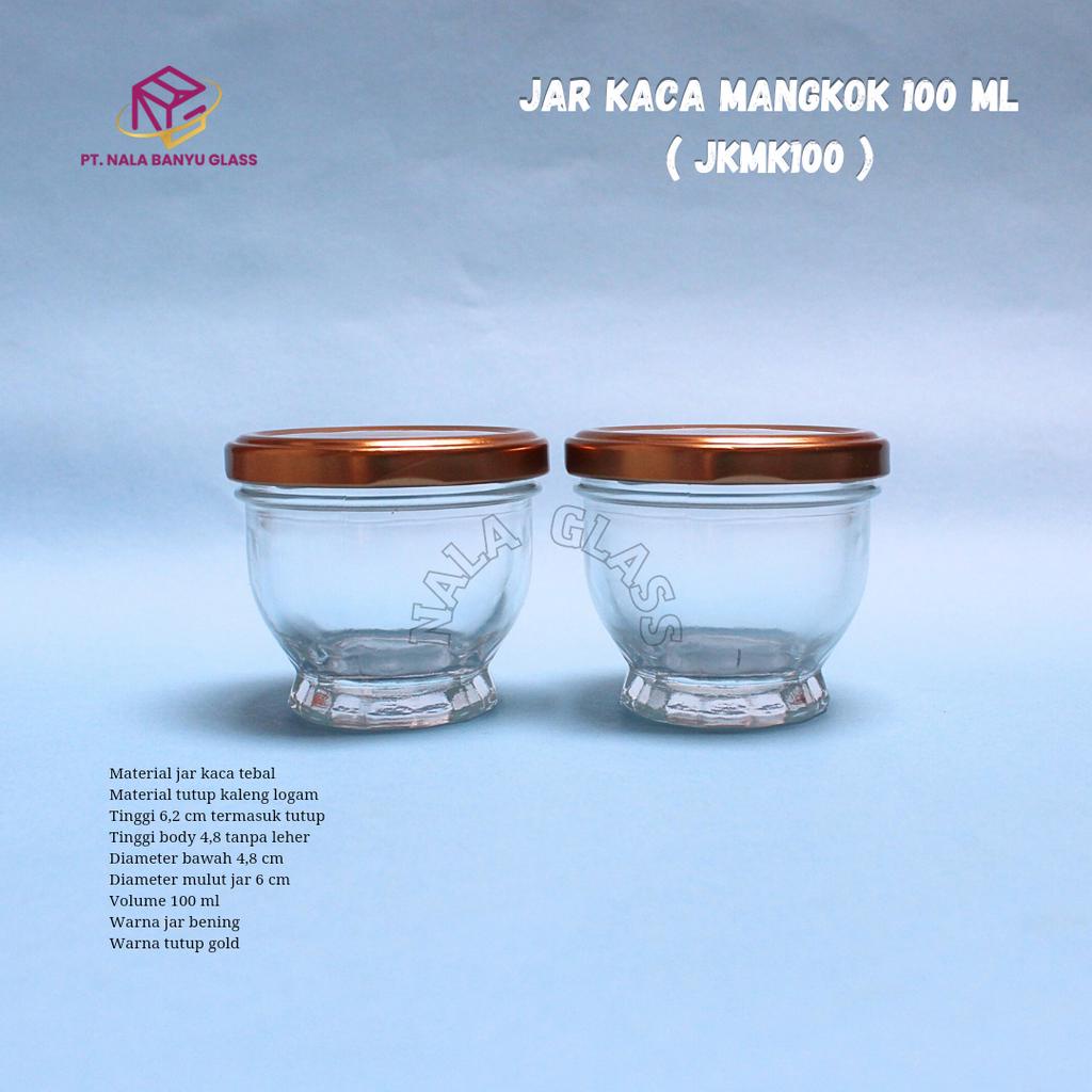 Jual Jkmk100 Toples Jar Kaca 100ml Mangkok Wadah Sambal Jar Selai Jar Madu 100ml Shopee 0539