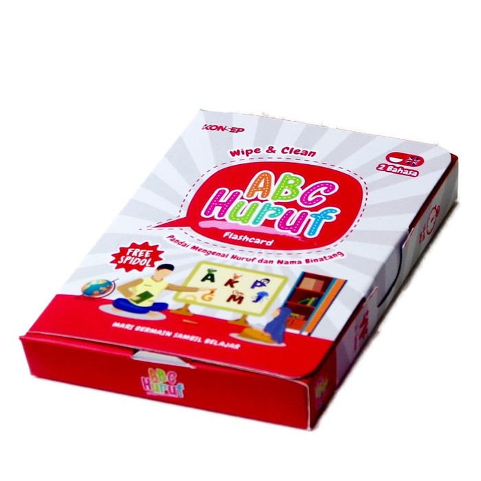 Jual Mainan Edukasi Anak Konsep Flash Card Wipe Clean Kartu Abjad ABC ...