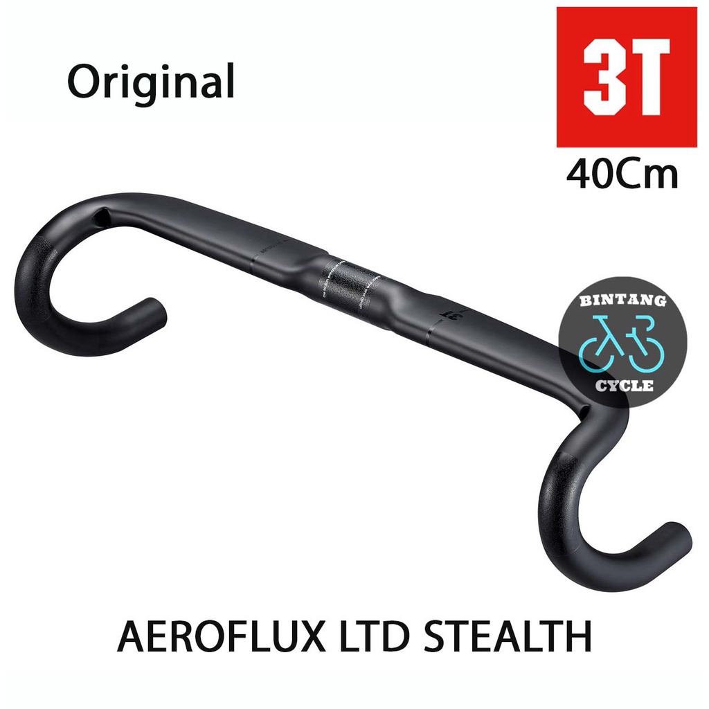 Jual Handlebar 3T AEROFLUX LTD STEALTH 40 Cm Aero Dropbar - Setang