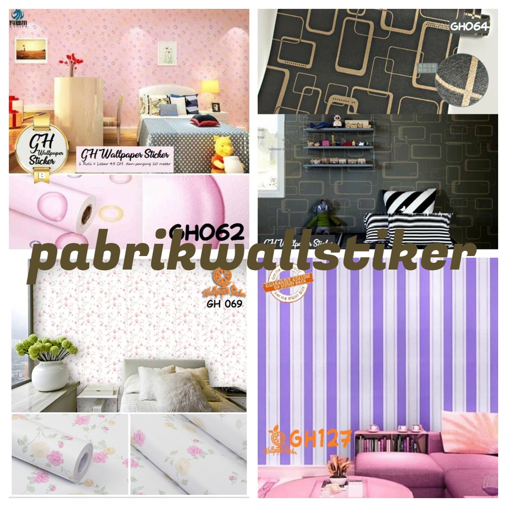 Jual Stiker dinding wallpaper stiker hiasan dekor dinding rumah ukuran