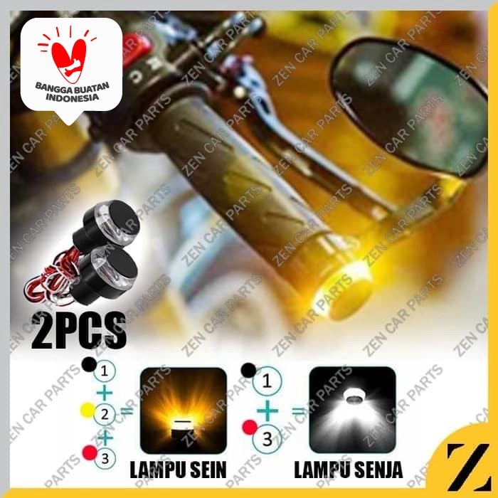 Jual Lampu DRL SEN Jalu Handle Sein Motor LED Stang Motor Waterproof 2 ...