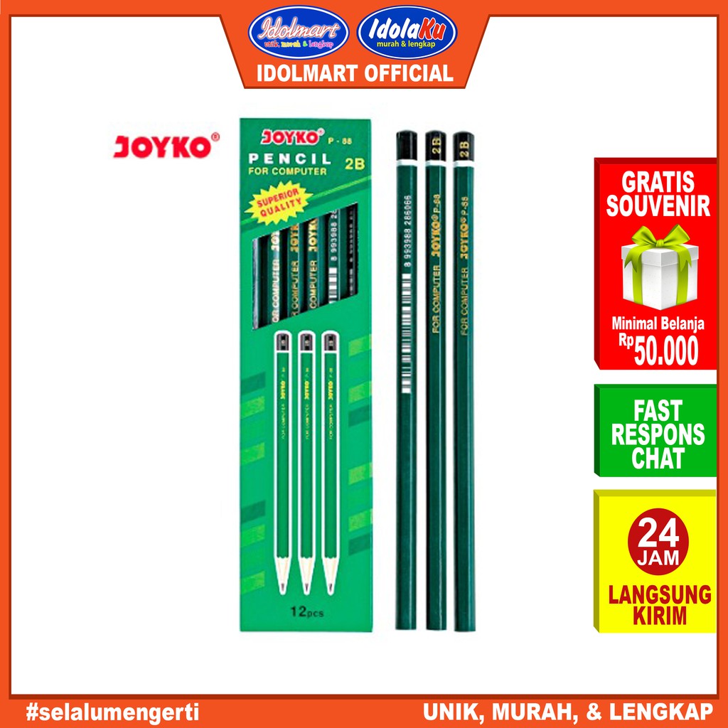 Jual Idolmart Pensil Joyko P 88 2b 1 Box 12 Pcs Karawang Shopee