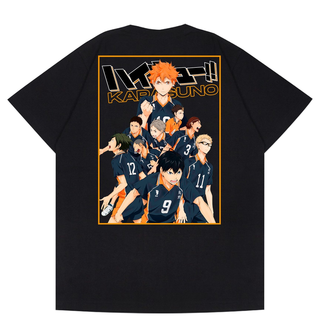 Jual Dumortierite Kaos Distro Anime Haikyuu Karasuno Cotton Combed 30s Premium Tulisan Japan 3867