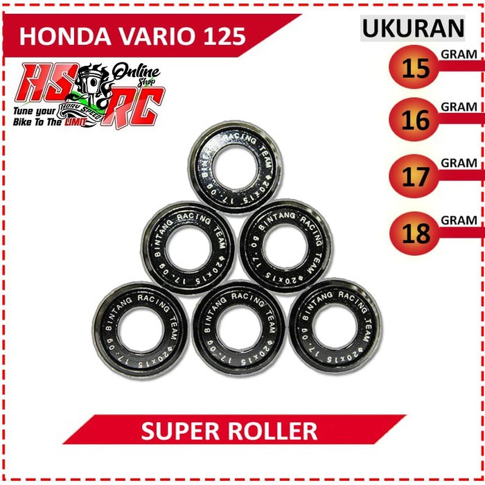 Jual Roller Racing BRT Honda VARIO 125 Ukuran 15 16 17 18 Gram Roler