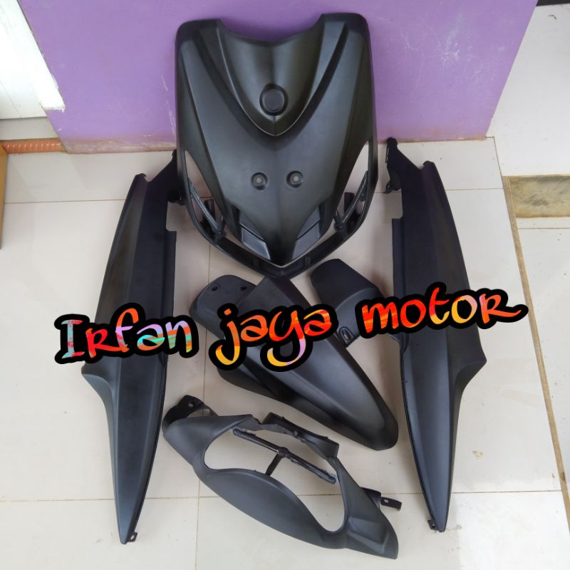 Jual Cover Body Full Halus Yamaha Mio Smile Hitam Doff Shopee Indonesia