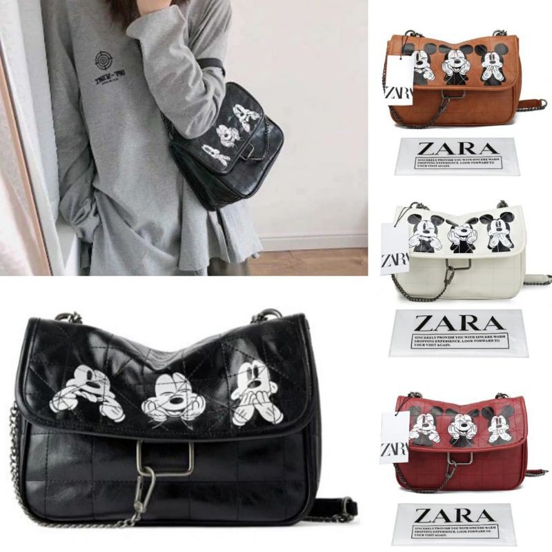 Jual TAS ZARA MICKEY MOUSE TAS WANITA ZARA SLING BAG Shopee Indonesia