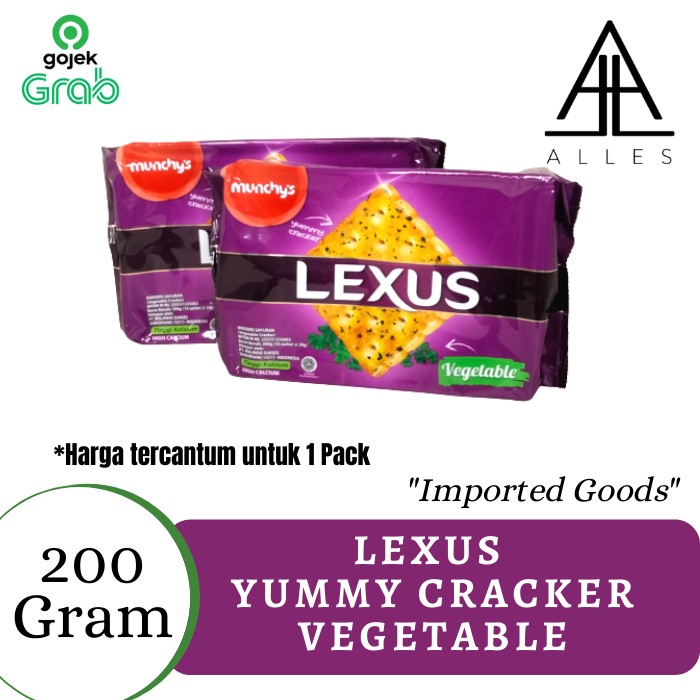 Jual Lexus Yummy Crackers Vegetable Lexus Sayur Biskuit Lexus 200 Gr