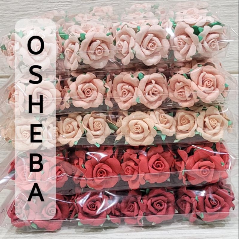 Jual osheba spon bunga nd kecil variant merah isi 72 bunga | Shopee ...