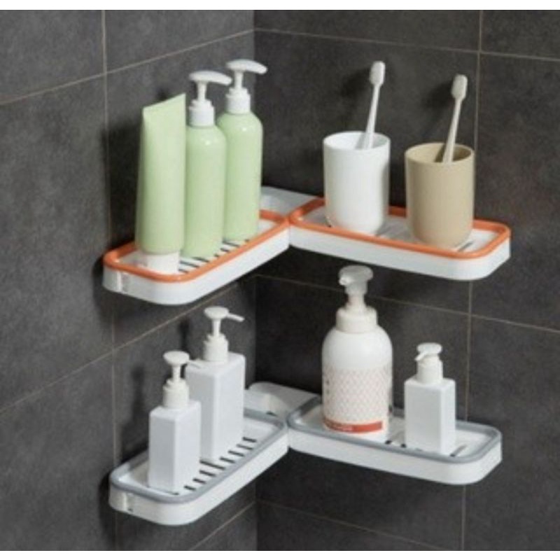 Jual KAN Rak Kamar Mandi Toilet Serbaguna Bentuk Sudut Persegi Tempel ...