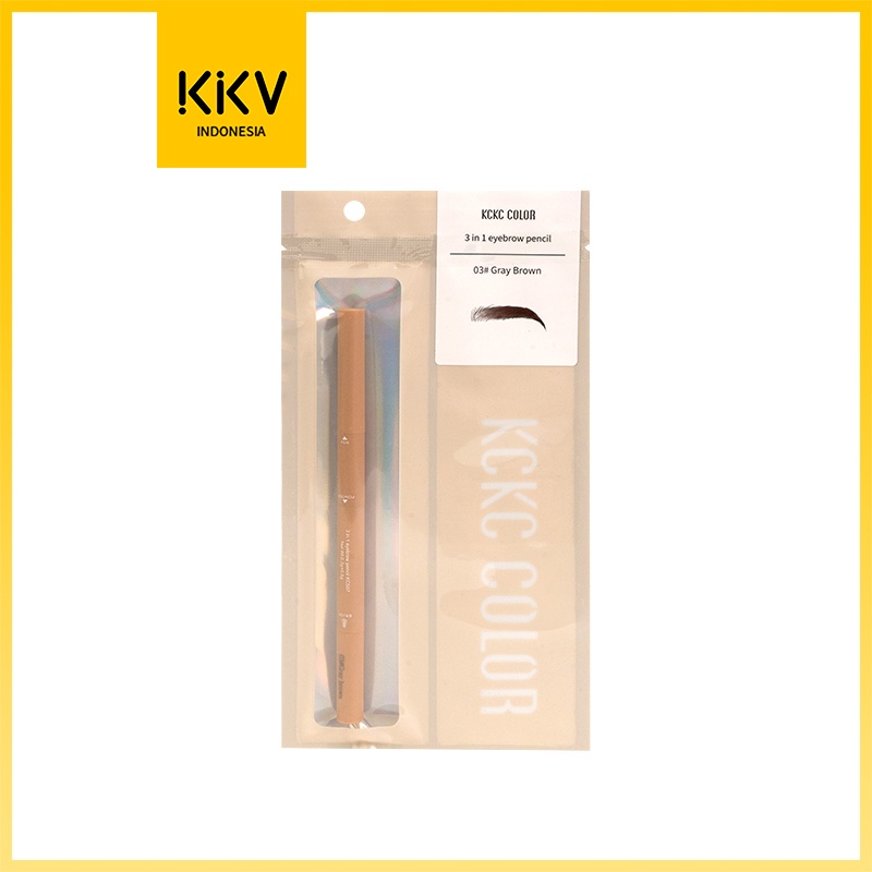 Jual KKV KCKC COLOR 3in1 Eyebrow Pencil 03 Grey Brown 0.7g