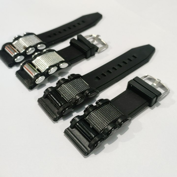 Jual Tali karet Jam Tangan 24mm Rubber Strap Fashion Hitam Bagus WH57