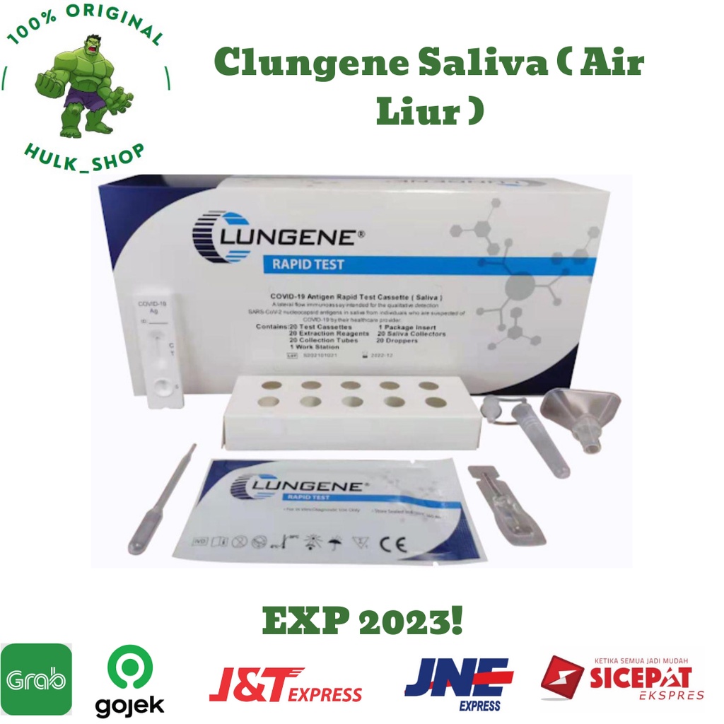 Jual Saliva Antigen Test Air Liur Lungene 1 Box Isi 20pcs | Shopee ...