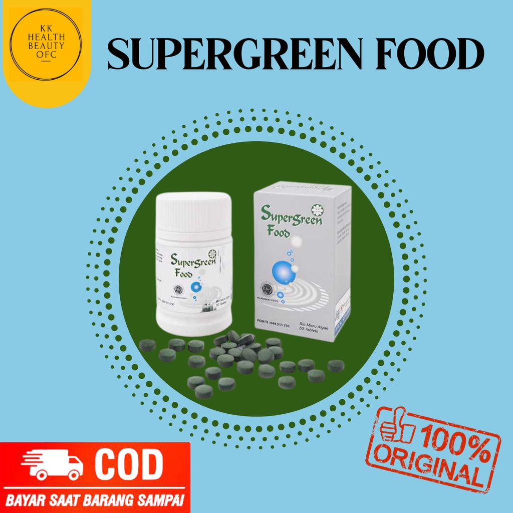 Jual Supergreen Food SGF 150 Tablet Suplemen Chlorella Spirulina Obat