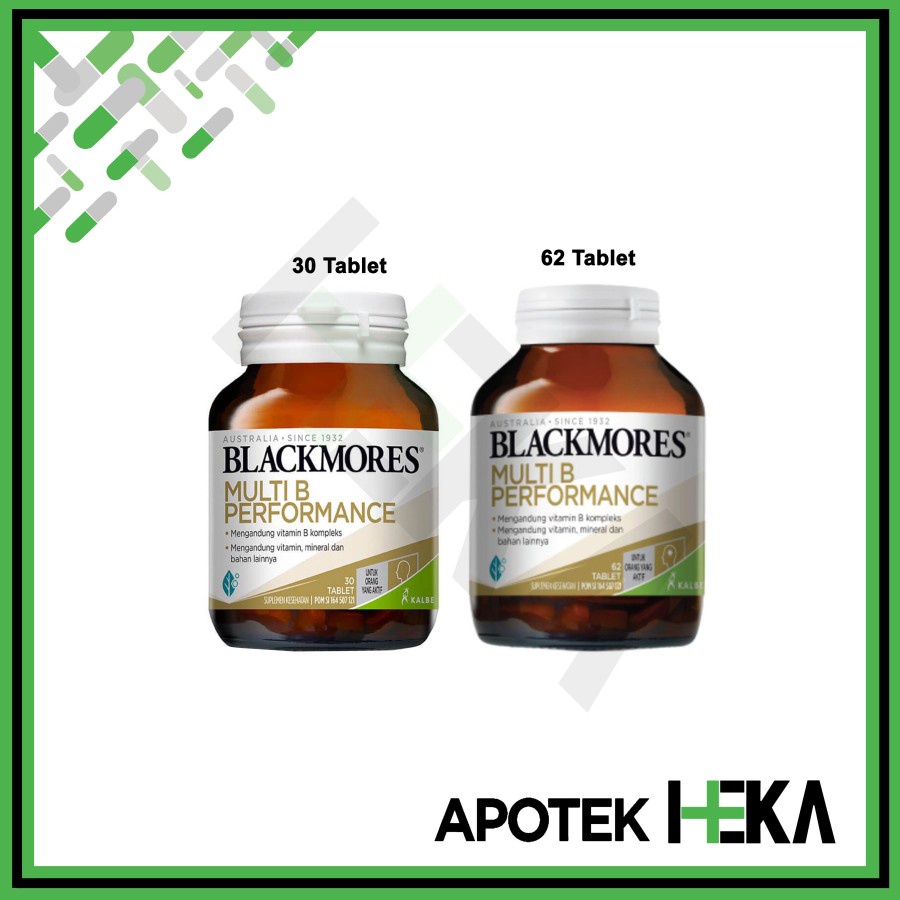 Jual Blackmores Multi B Performance - Mengandung VItamin B Kompleks ...