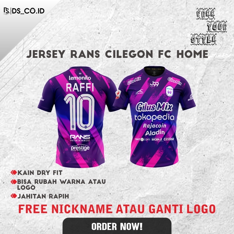Jual KAOS JERSEY Rans Cilegon FC Authentic Home (Bisa rubah nama dan ...