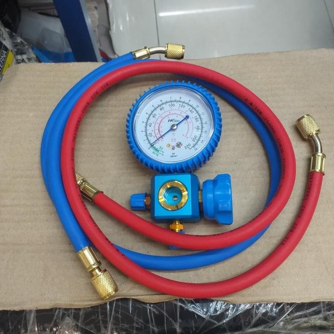 Jual Manifold Ac Single R22 R134 + Selang / Alat Pengisian Freon Ac ...