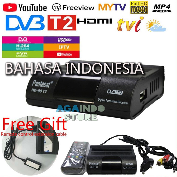 Jual SET TOP BOX TV DIGITAL DVB-T2 BISA WIFI YOUTUBE USB MP3 MP4 HDMI ...