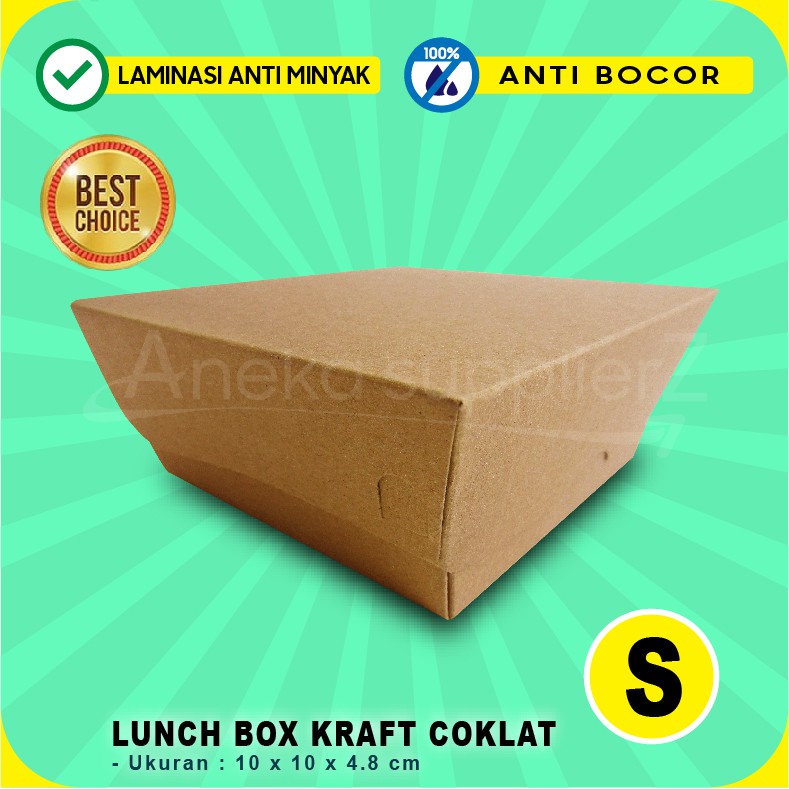 Jual Lunch Box S | KRAFT COKLAT - Model Rakit Murah (50PC) | Shopee ...