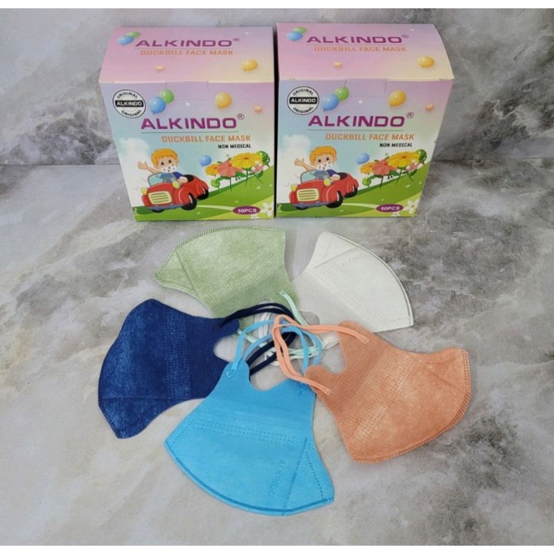 Jual MASKER DUCKBILL ANAK 3PLY ISI 50 PCS FACEMASK ALKINDO | Shopee ...