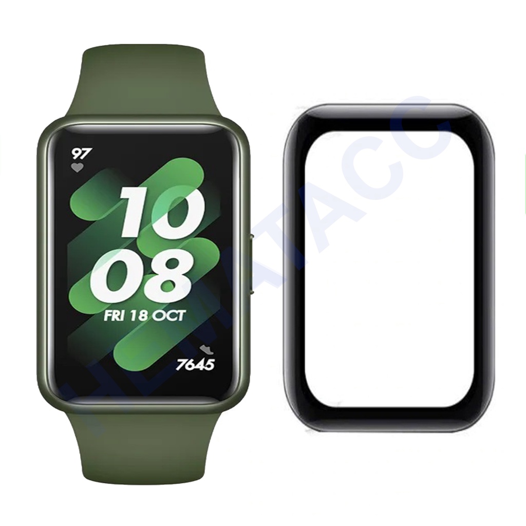 KZIOACSH Pellicola Protettiva Compatibile Honor Band 7/Huawei Band 7/Honor Band 6/Huawei Band 6 [3 Pezzi], 3D Copertura Totale Adatta a Sensore Ultrasonico, [Non Vetro] [Senza Bolle] [TPU Materiale