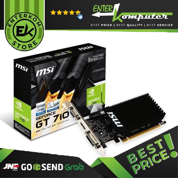 Jual VGA MSI GeForce GT 710 2GB DDR3 - N710-2GD3H LP | Shopee Indonesia