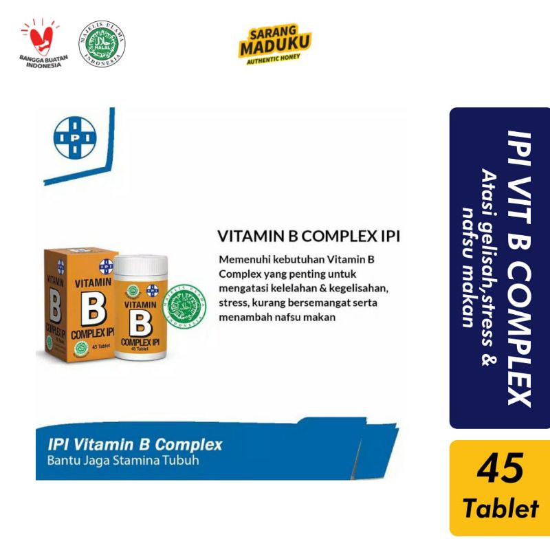 Jual Cipi Vitamin C IPI Rasa Jeruk & Vitamin B Complex Isi 45 Tablet ...