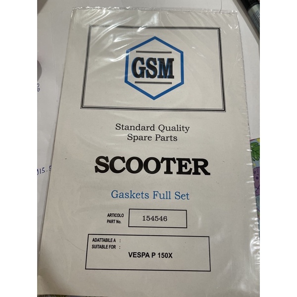 Jual PERPAK PACKING VESPA PX GASKETS FULL SET MERK GSM MURAH | Shopee ...