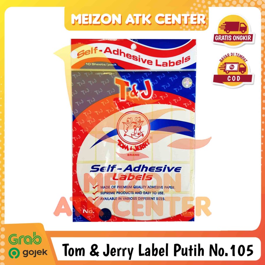Jual Label Tom and Jerry Kertas Putih Stiker Paper TNJ Tom & Jerry ...
