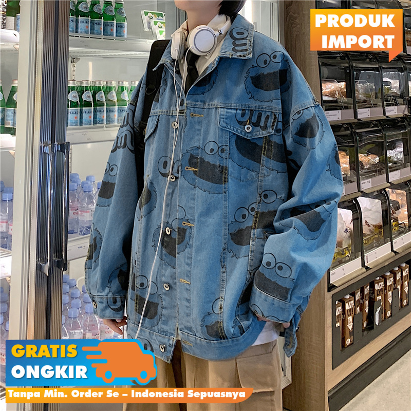 Jaket denim clearance korea