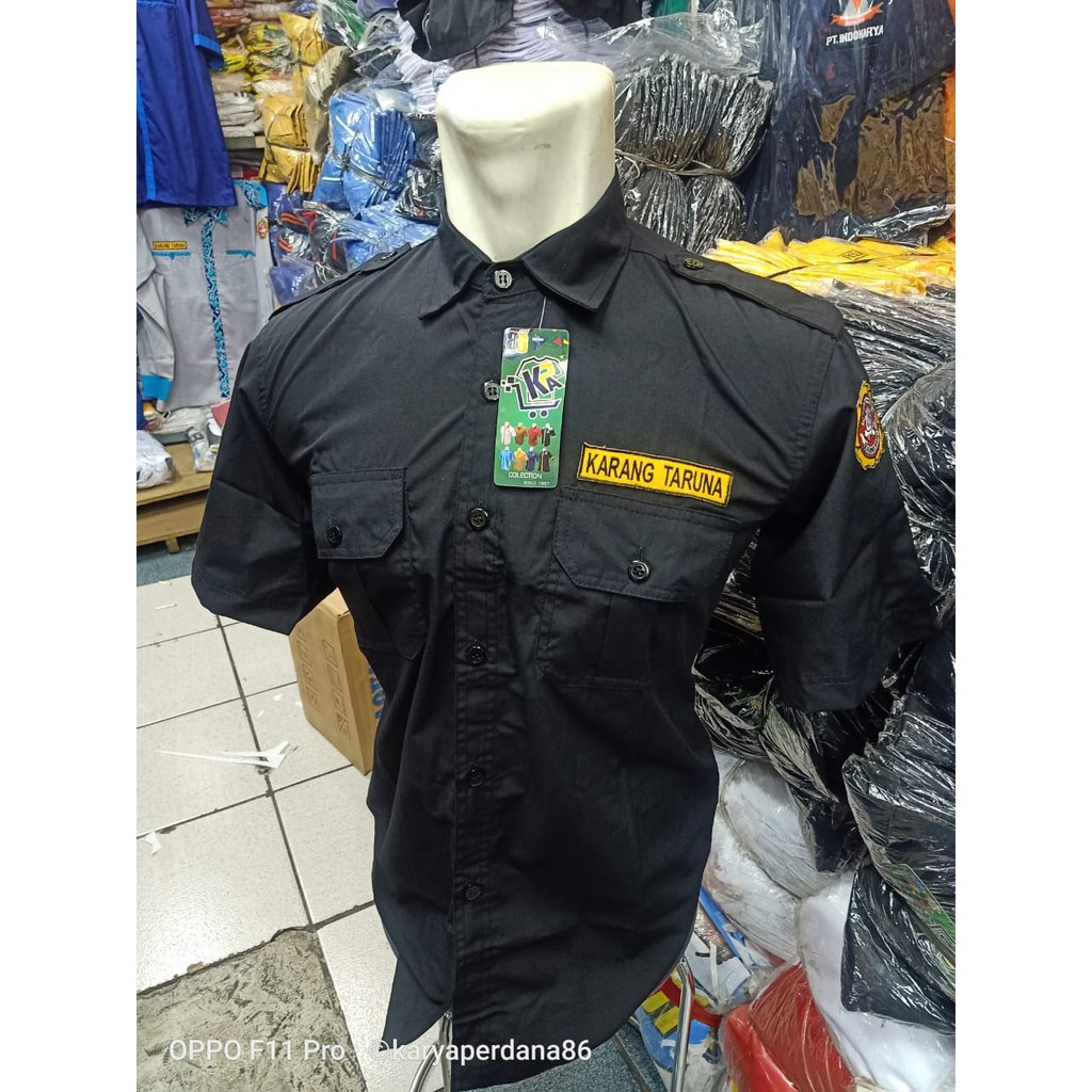 Jual Kemeja Karang Taruna Hitam Pendek K2 Shopee Indonesia 0801