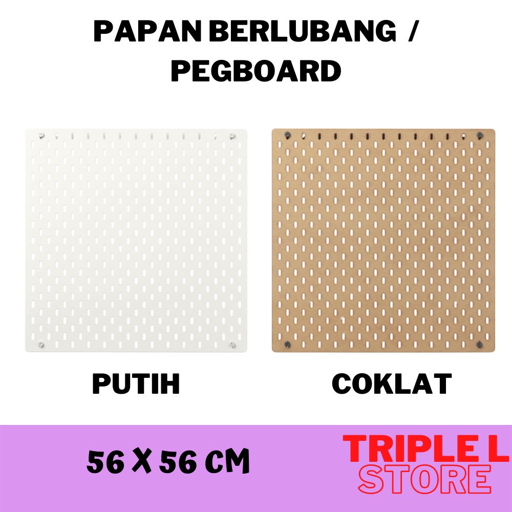 Jual Papan Berlubang Pergboard Tempel Dinding Wall Shelf Organizer