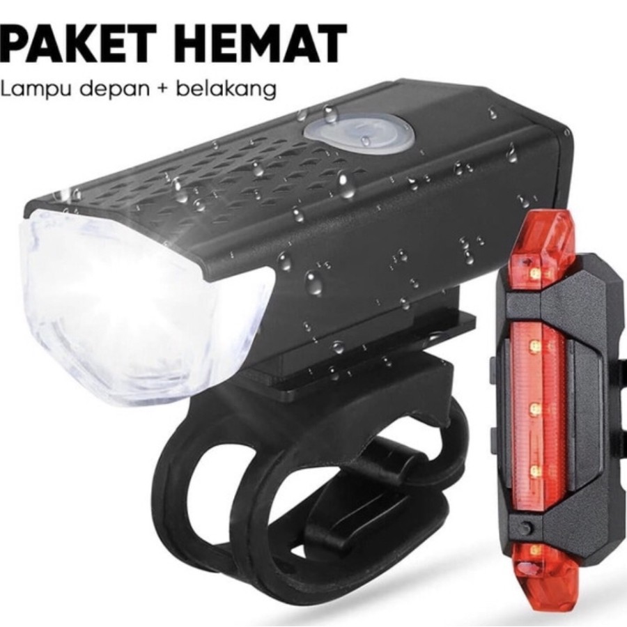 Jual Paket 2in1 Lampu Sepeda Depan & Belakang | Shopee Indonesia