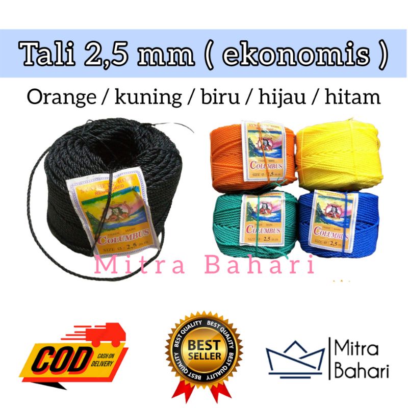 Jual TALI 2,5MM | TALI KECIL | TALI RIS JARING | TAMPAR 2,5MM | TAMBANG ...