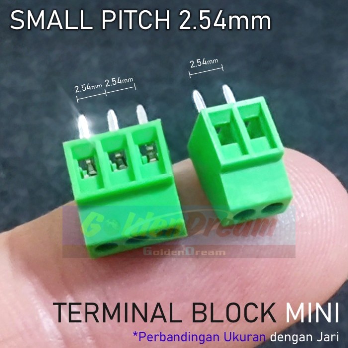 Jual Pitch Kecil 2.54mm Terminal Block Mini Connector Kabel PCB Screw ...