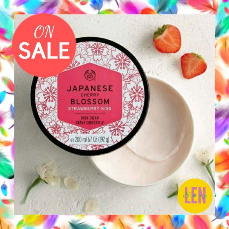 Jual The Body Shop Japanese Cherry Blossom Strawberry Kiss Body Cream