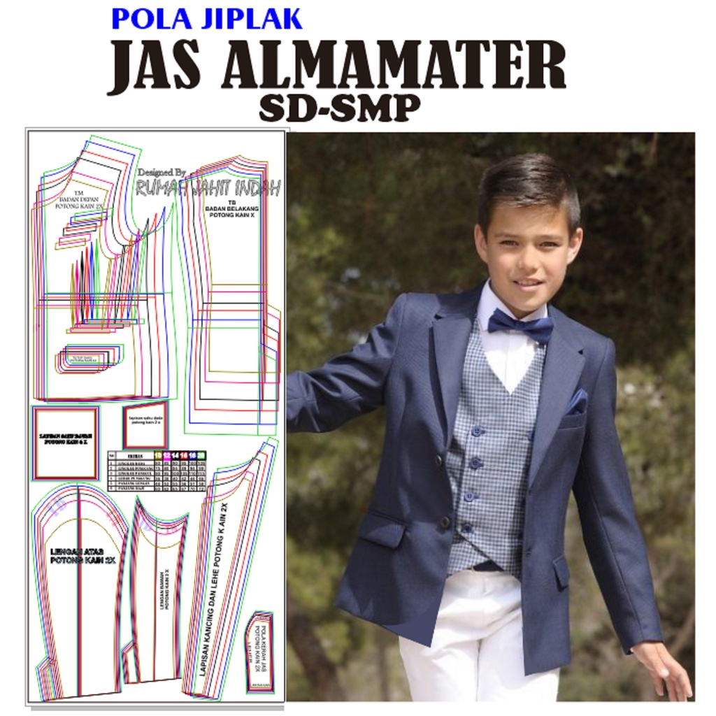 Jual Pola Jiplak Pola Instan Pola Jas Almamater Sd Smp Pola Jahit Shopee Indonesia 5903