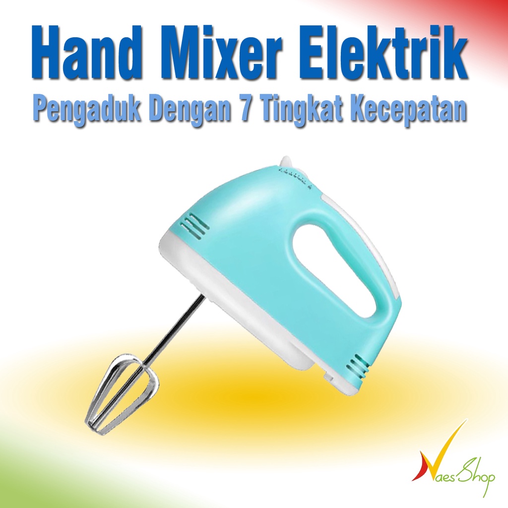 Jual Hand Mixer Elektrik Pengaduk Adonan Dengan 7 Tingkat Kecepatan