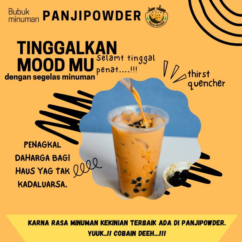 Jual bubuk minuman rasa tea 500gr serbuk minuman aneka rasa bubuk ...