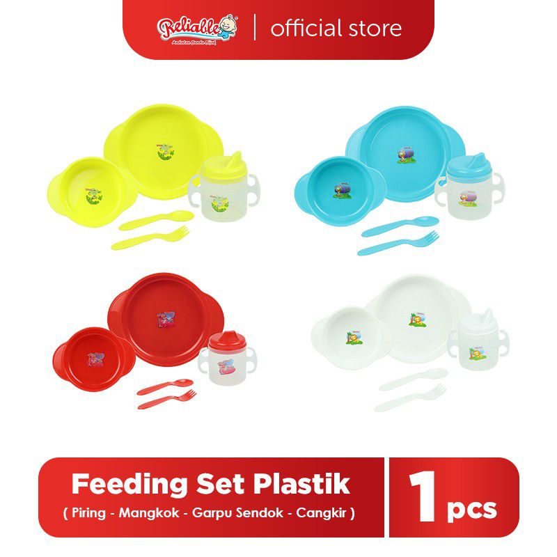 Jual Reliable Feeding Set Baby Perlengkapan Alat Makan Piring Mangkok