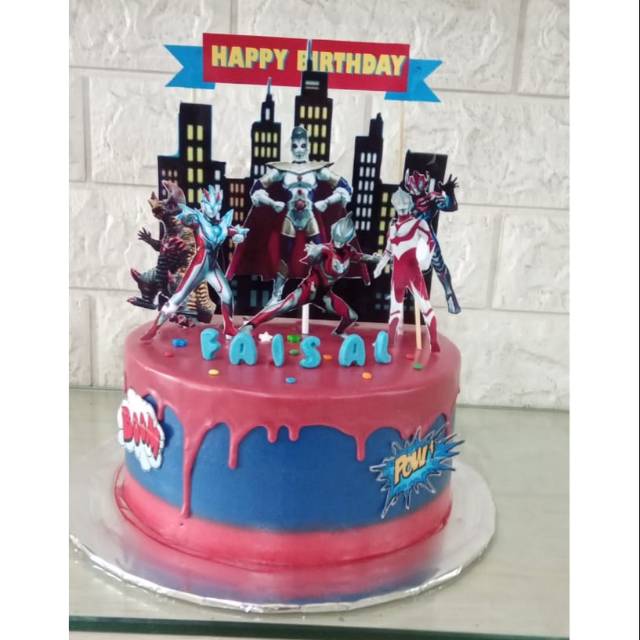 Jual ultraman / birthday cake / kue ulang tahun / tart karakter