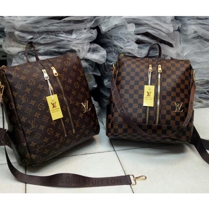 Tas ransel mini lv premium, Fesyen Wanita, Tas & Dompet di Carousell