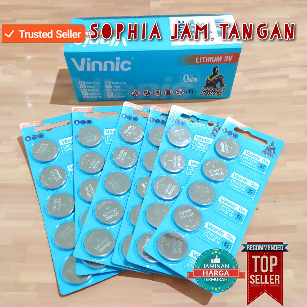 Jual [ Bisa Cod ] Harga 1 Biji Cr2025 Vinnic Original Baterai Cr 2025