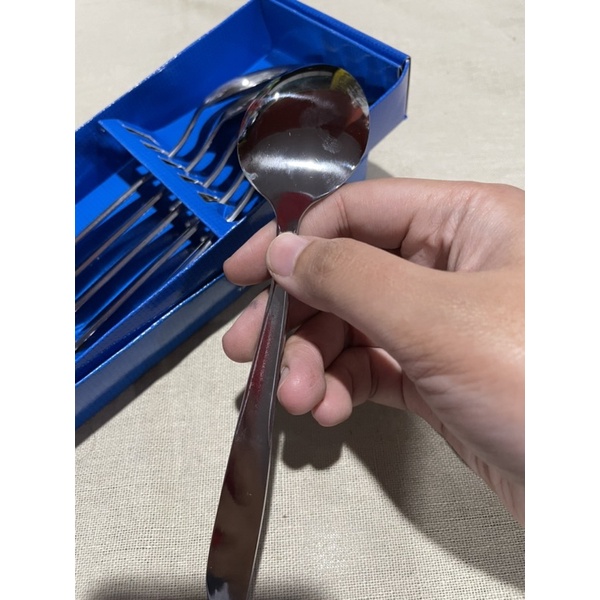 Jual Sendok Makan VIP DOL Stainless Steel Dessert Spoon Tebal Isi 6 pcs ...