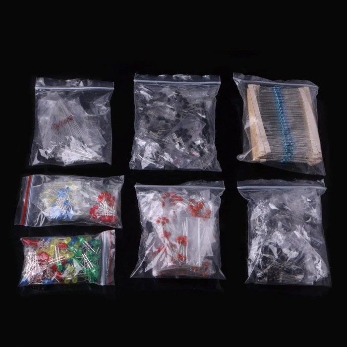 Jual 1390 Pcs Electronic Components LED Diode Transistor Capacitor ...