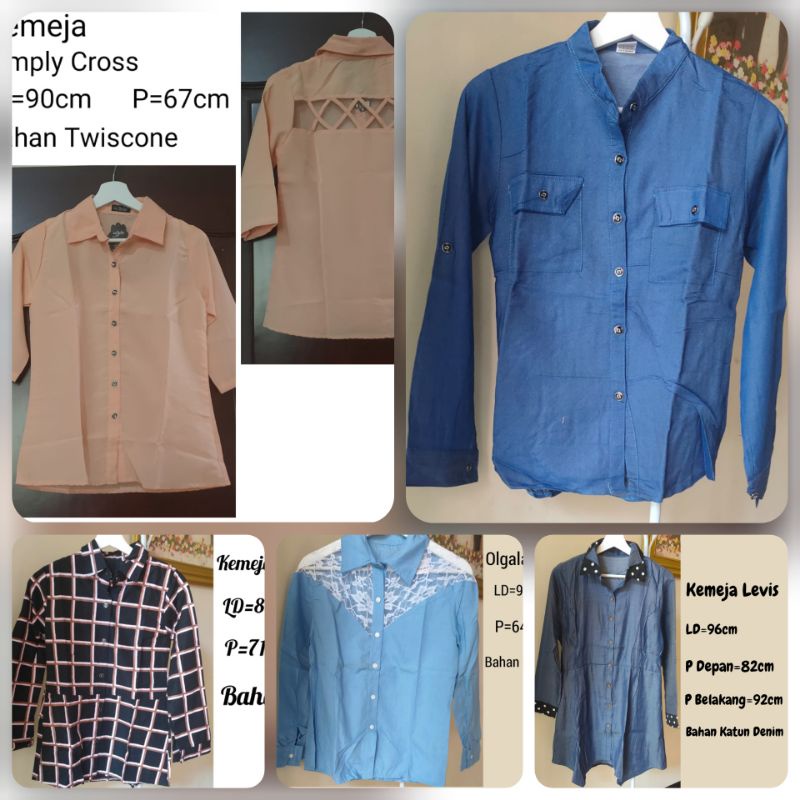 Jual SALE!! KEMEJA WANITA LENGAN PANJANG. BAJU BERKERAH KERJA KULIAH