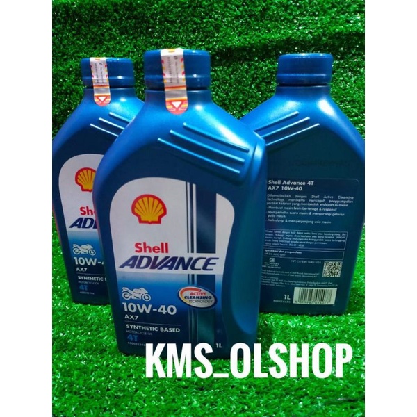 Jual Shell Advance 4T AX7 SAE 10W40 1 Liter Oli Mesin Shell 1000ml ...