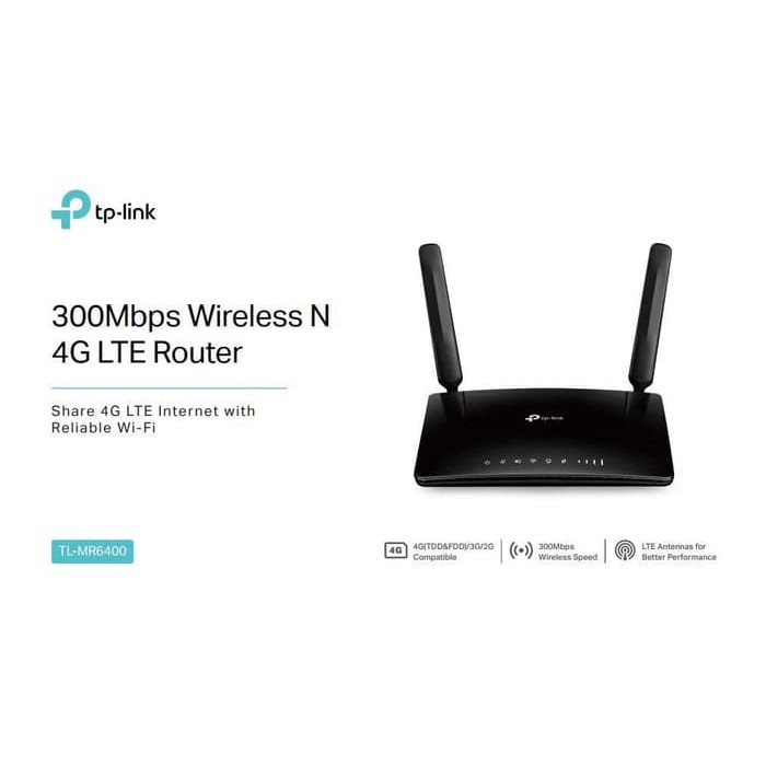 Jual Tp-link Tl-mr6400 300mbps Wireless N 4g Lte Router Tp Link 