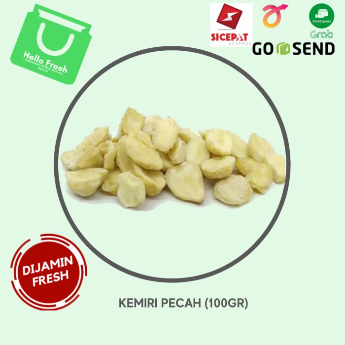 Jual Kemiri Pecah Utuh 100g Shopee Indonesia 0829