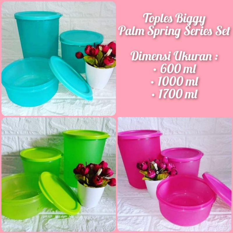 Jual TOPLES KUE SET/ Container Palm Spring Set 3 Pcs Biggy Home ...